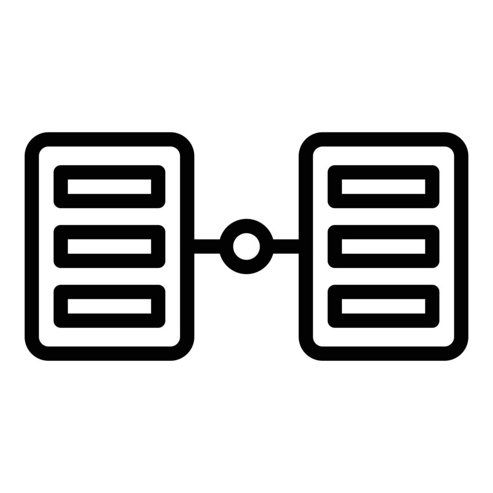 Financial blockchain icon, outline style vector