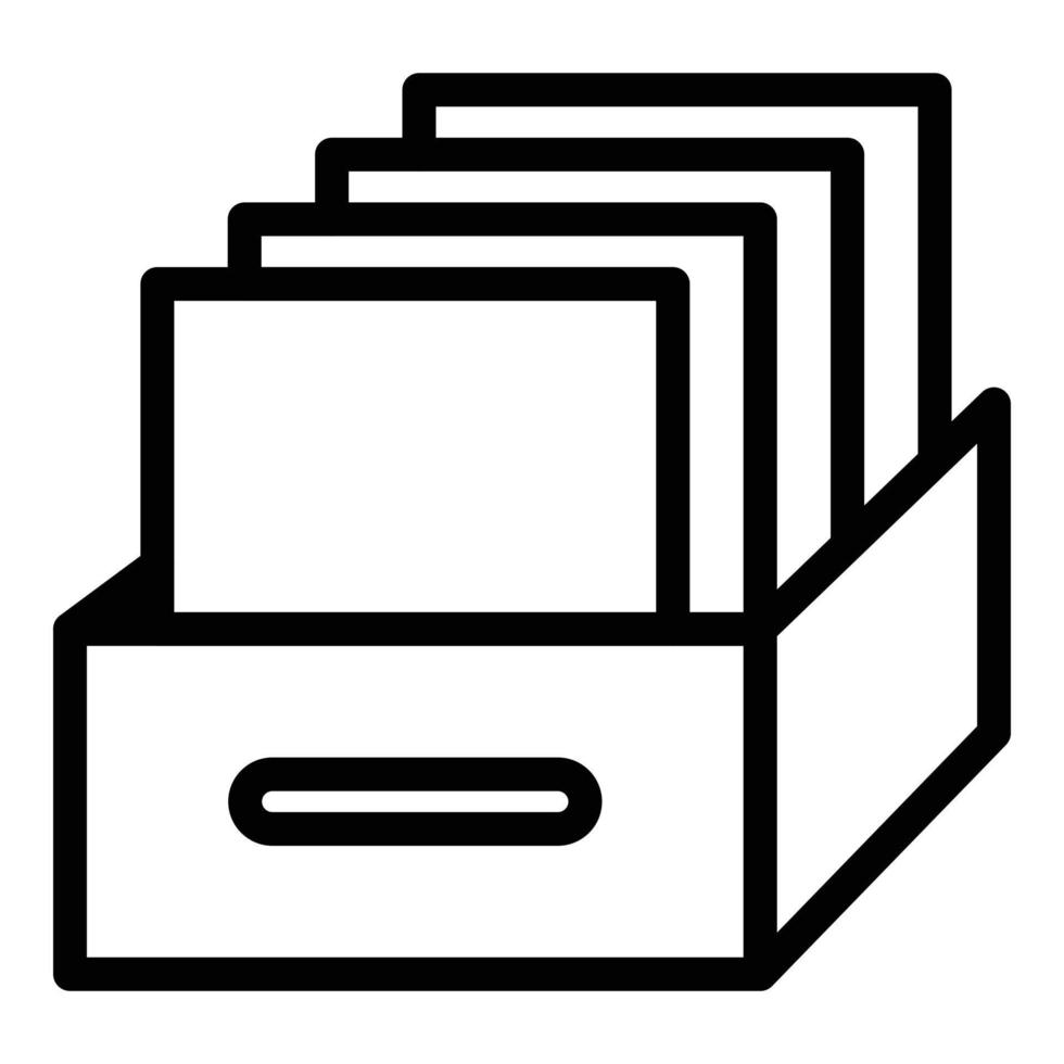 Big data documents icon, outline style vector