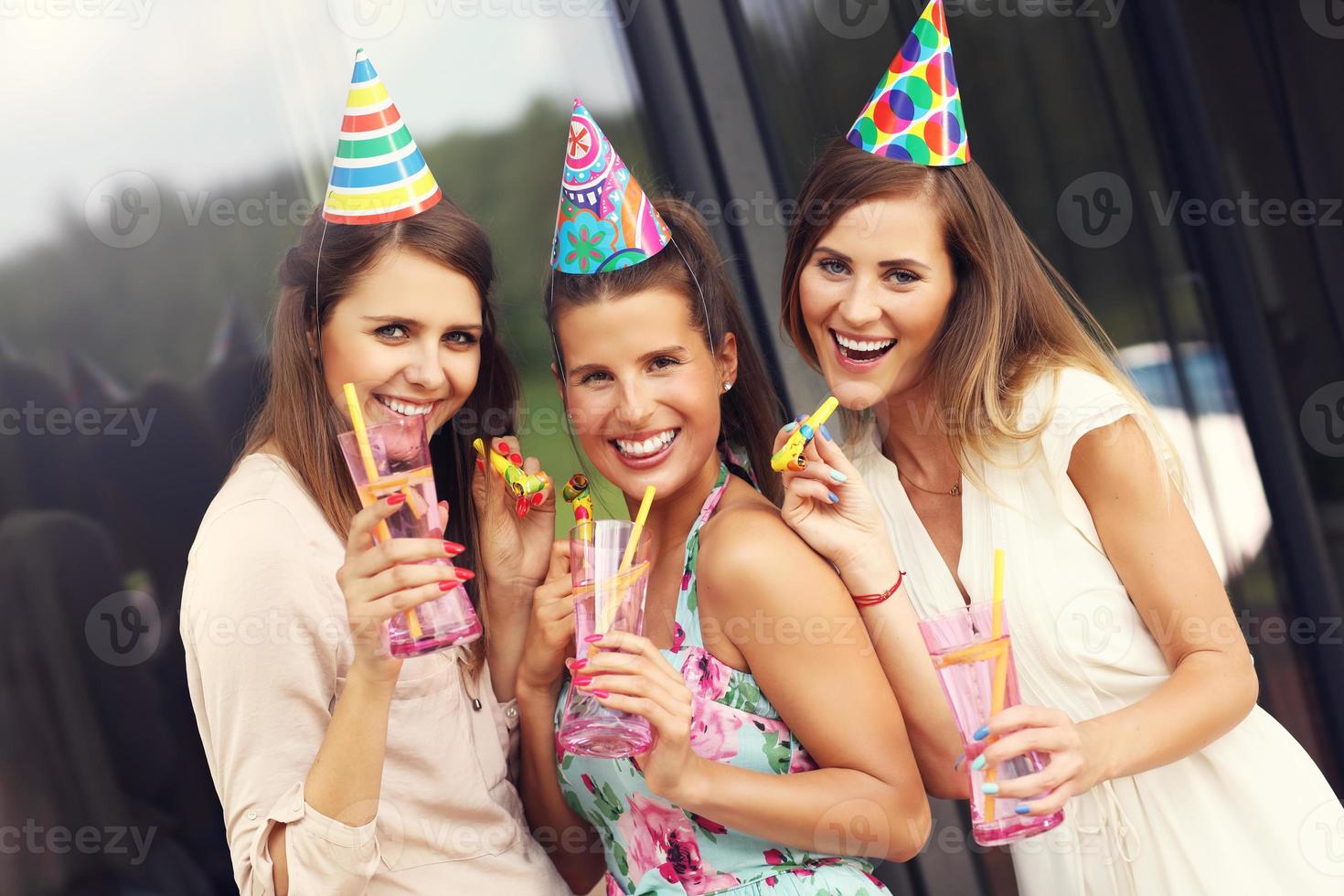 Group of friends celebrating birthday photo