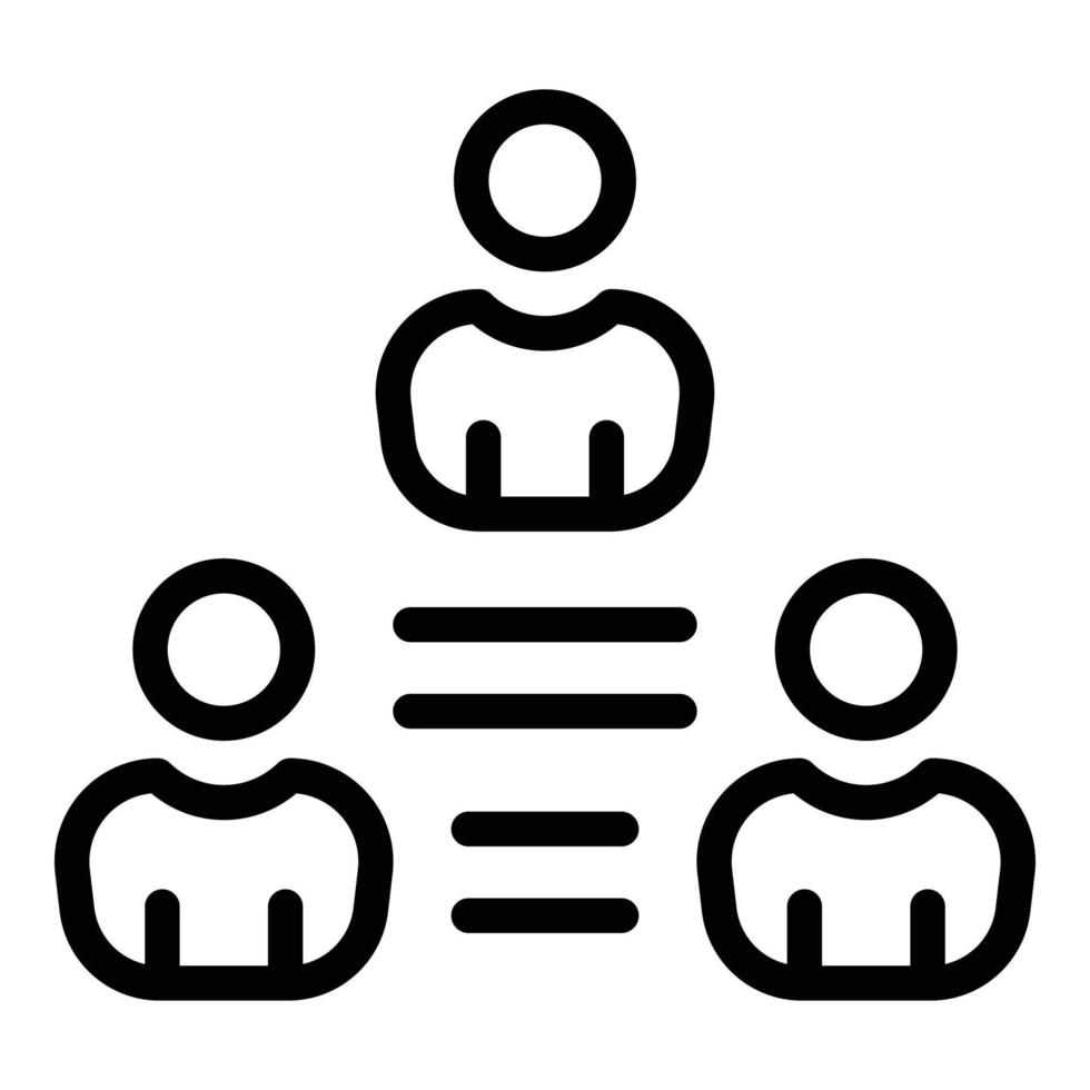 Students group icon, outline style vector