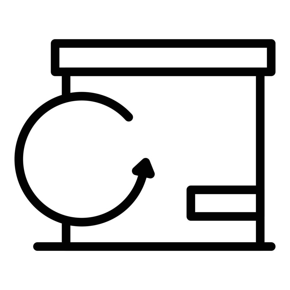 Return product icon, outline style vector