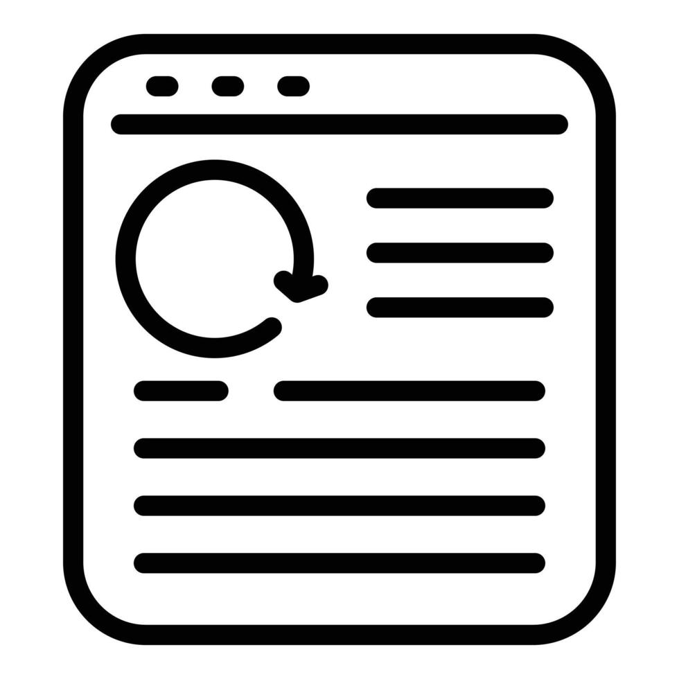 Online return product icon, outline style vector