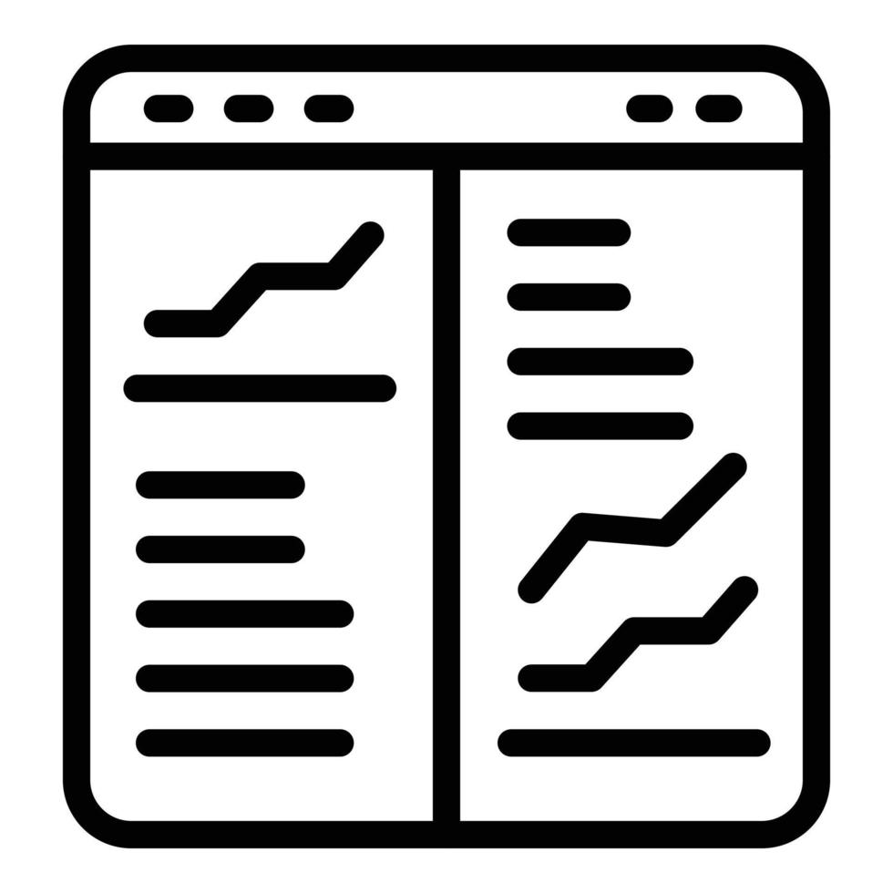 Result money web page icon, outline style vector