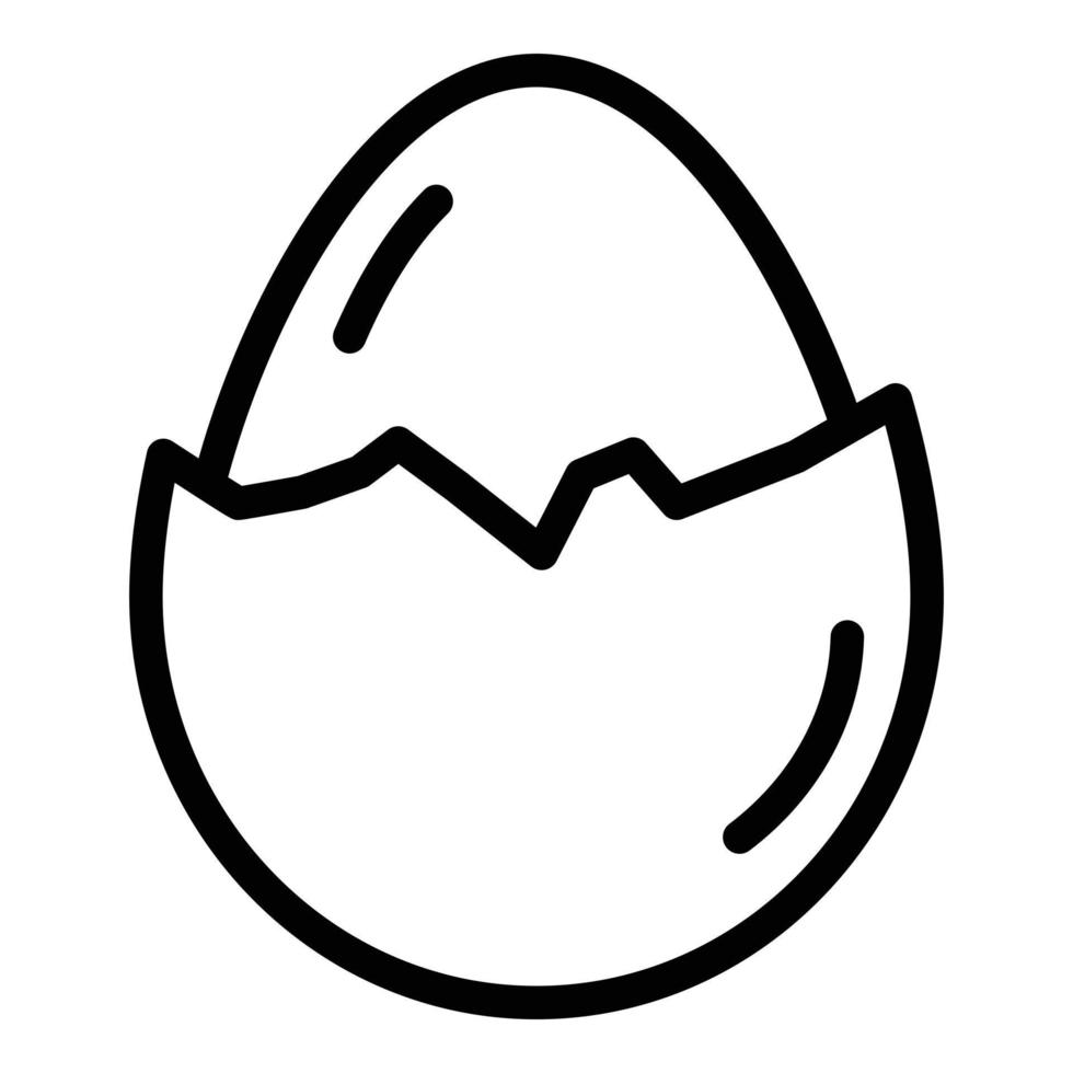 Egg food protein icon, outline style vector