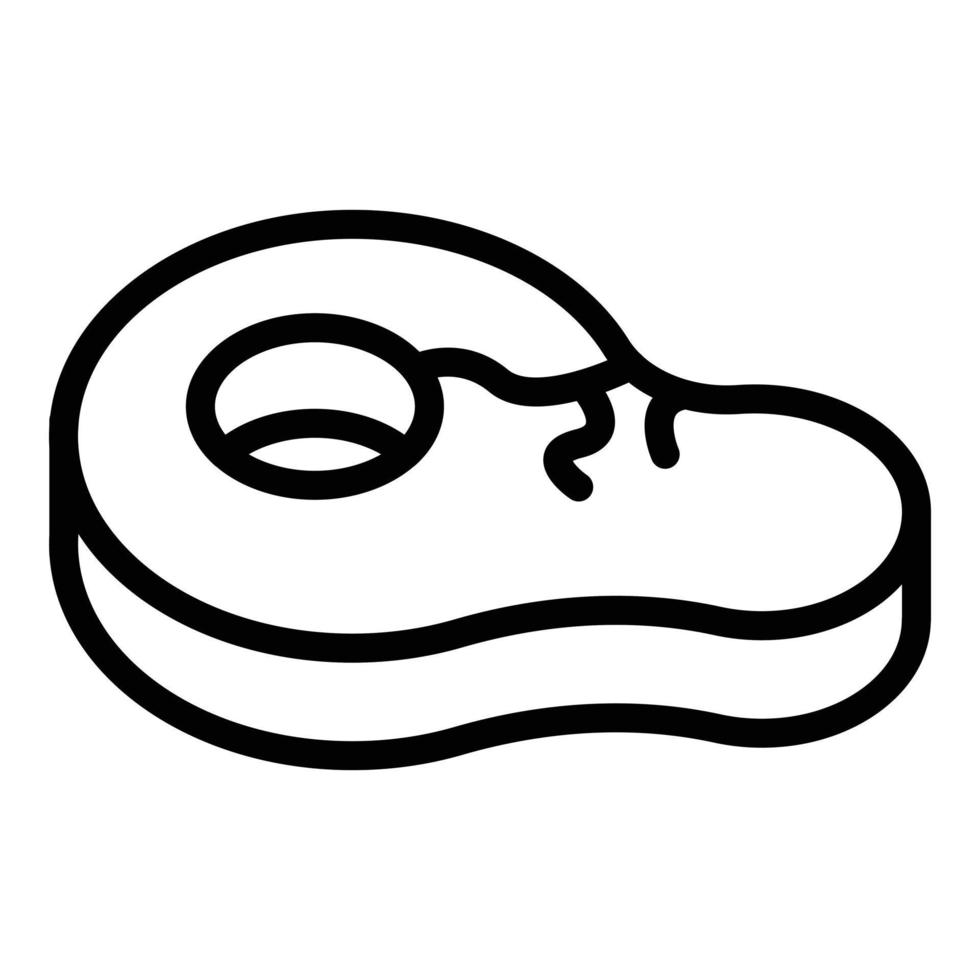 Pork protein icon, outline style vector