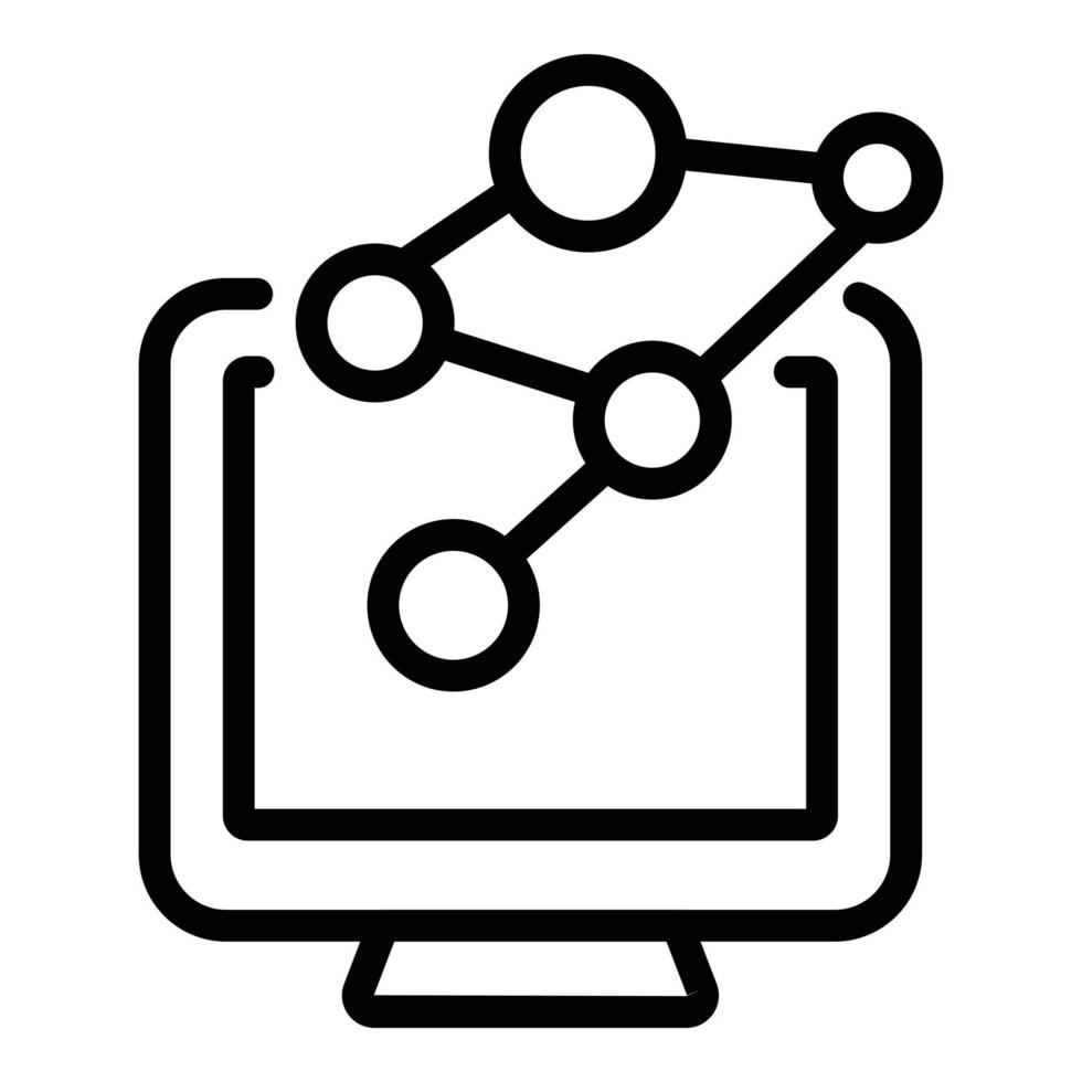 Balance market studies icon, outline style vector