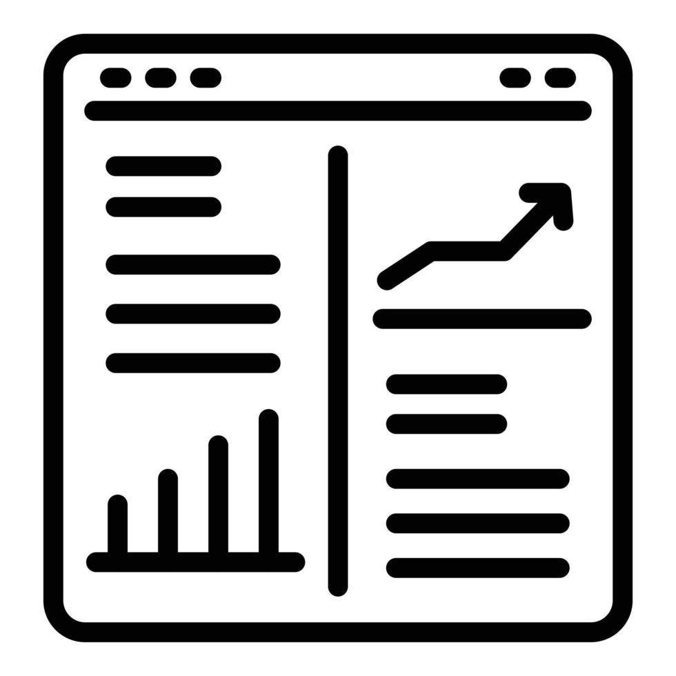 Service market studies icon, outline style vector