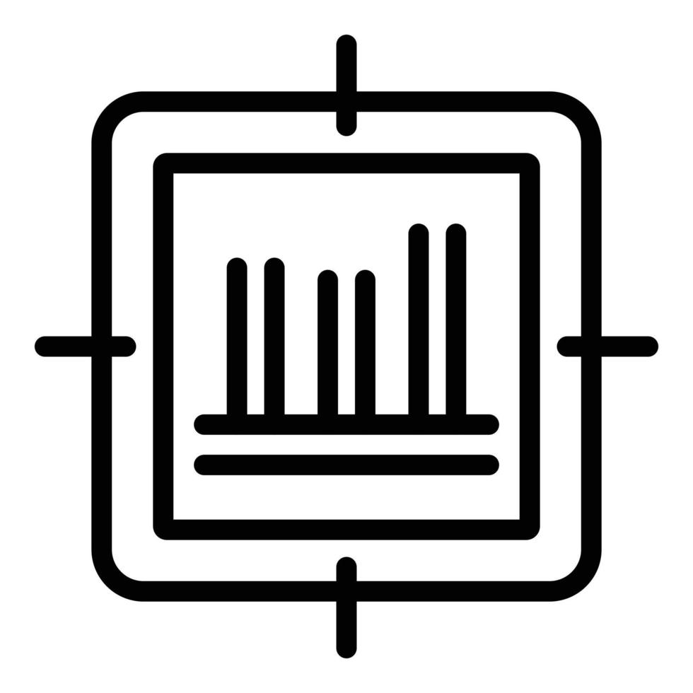 Liability target icon, outline style vector