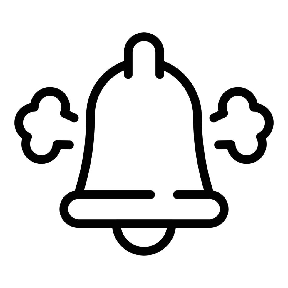 Bell job rush icon, outline style vector