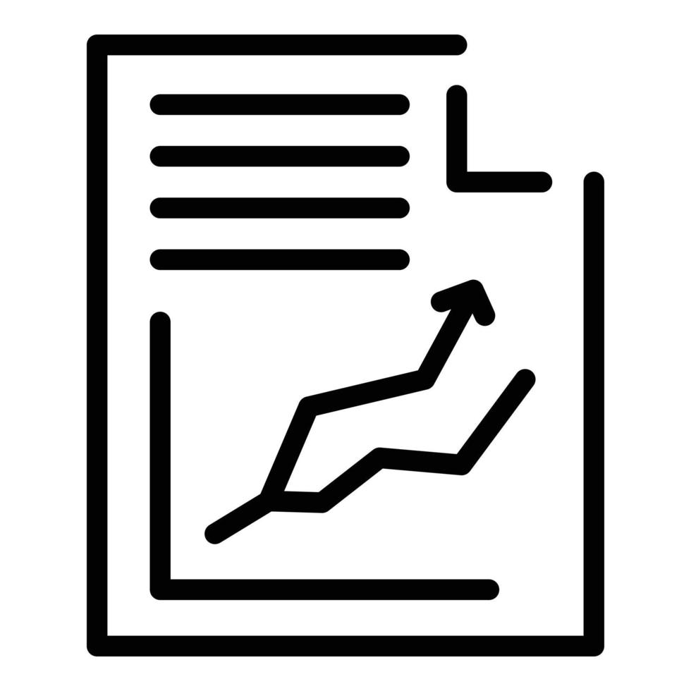 Paper market studies icon, outline style vector