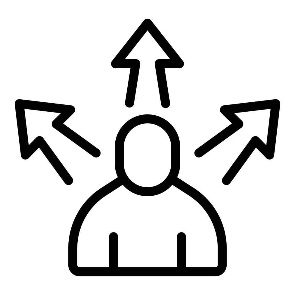 Rush job direction icon, outline style vector