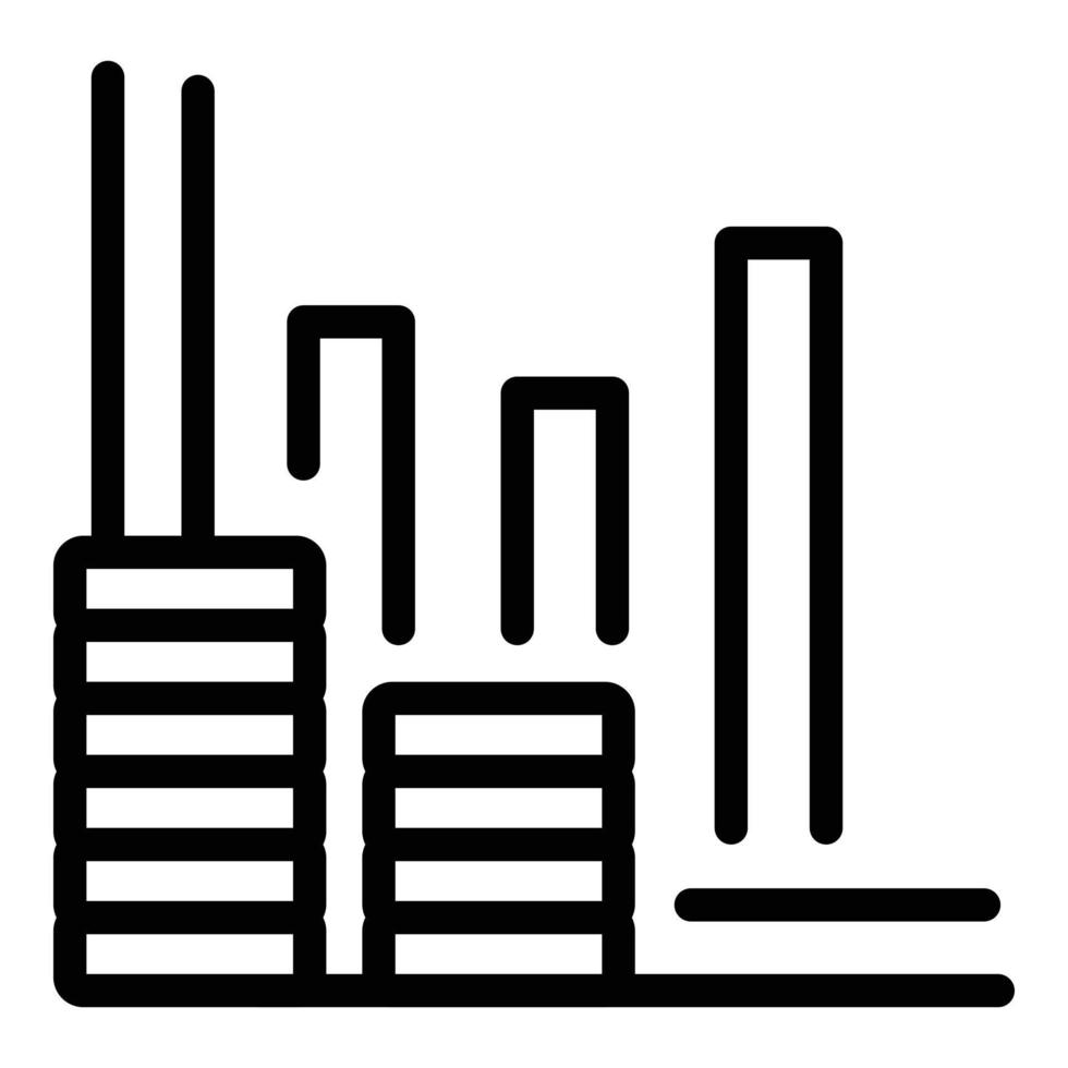 Chart market studies icon, outline style vector