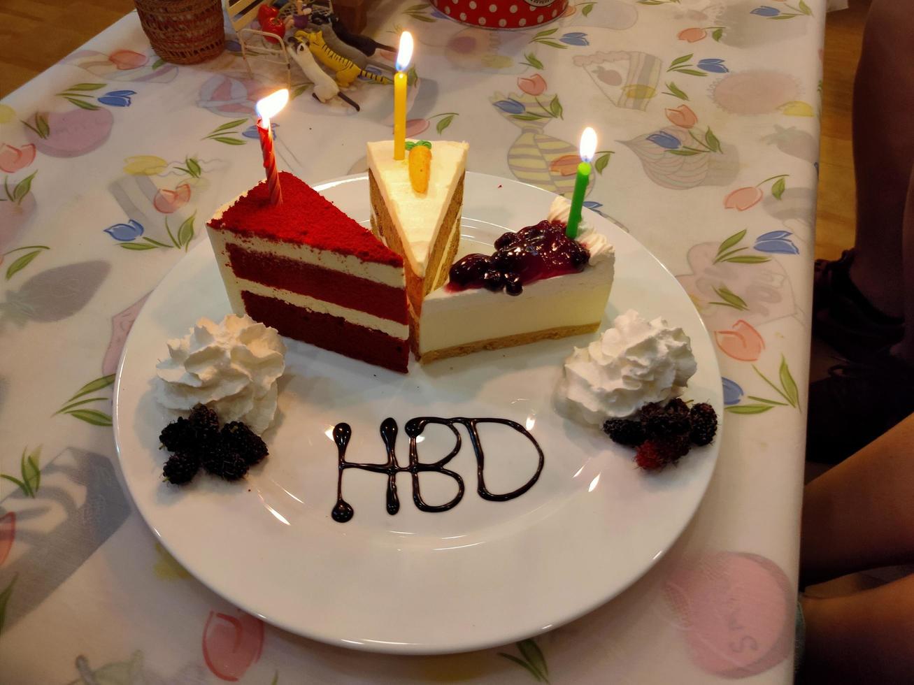 pastel de cumpleaños foto
