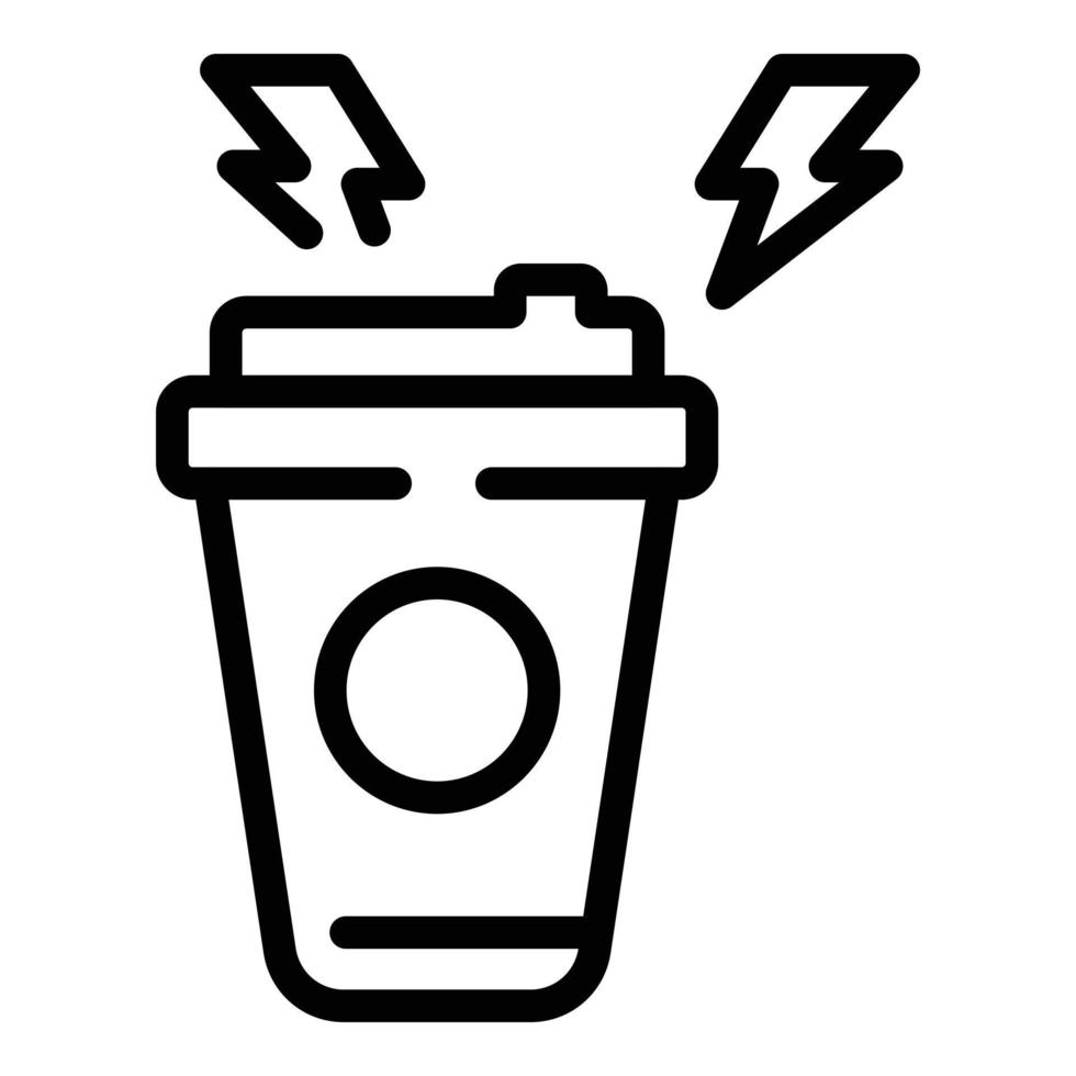 Rush job coffee cup icon, outline style vector
