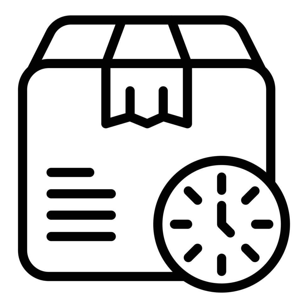 Parcel shipment icon, outline style vector