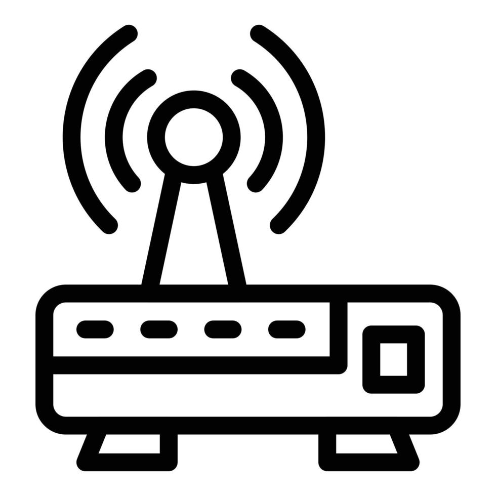 Internet router icon, outline style vector