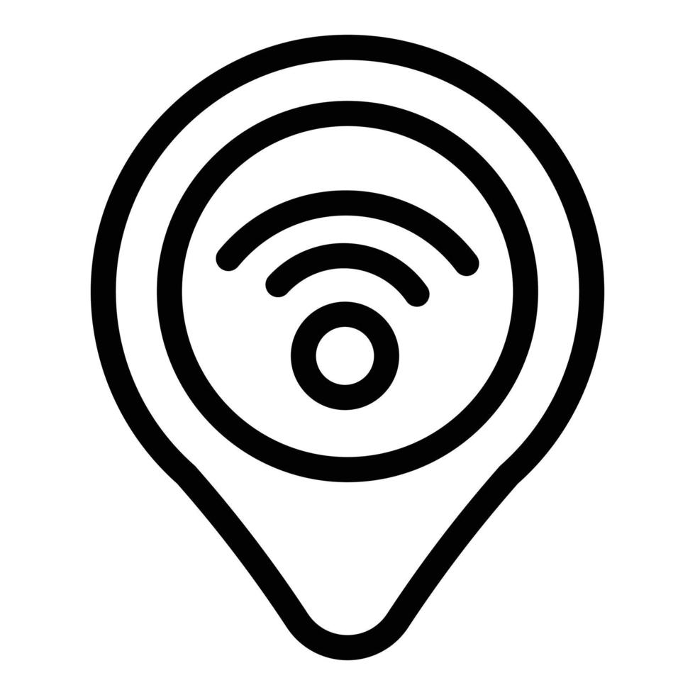Internet point icon, outline style vector