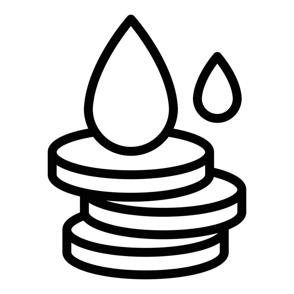 Money flood compensation icon, outline style vector