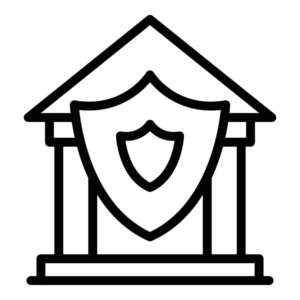 Bank compensation icon, outline style vector