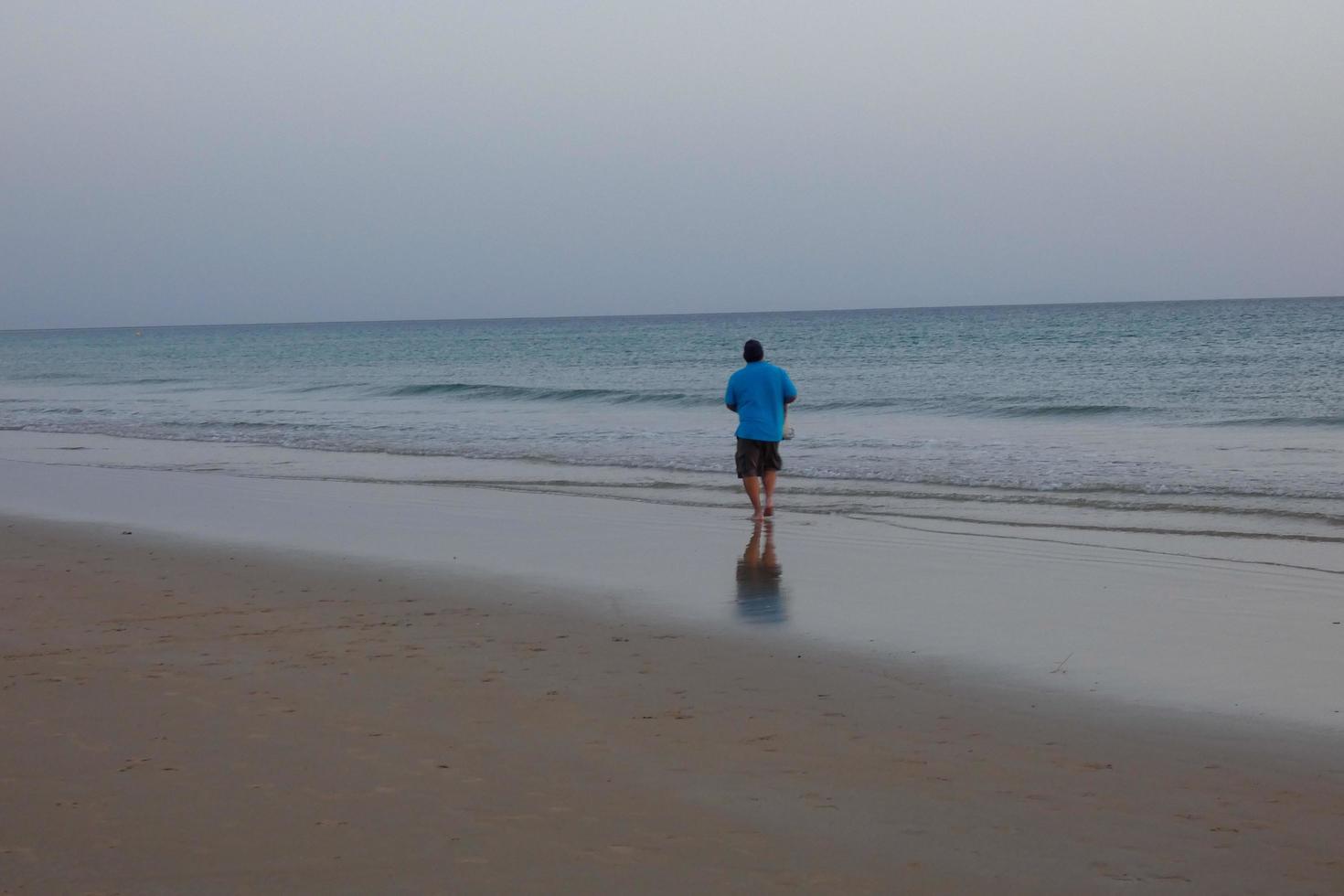 Beach shore fishing, traditional fishing as a hobby photo