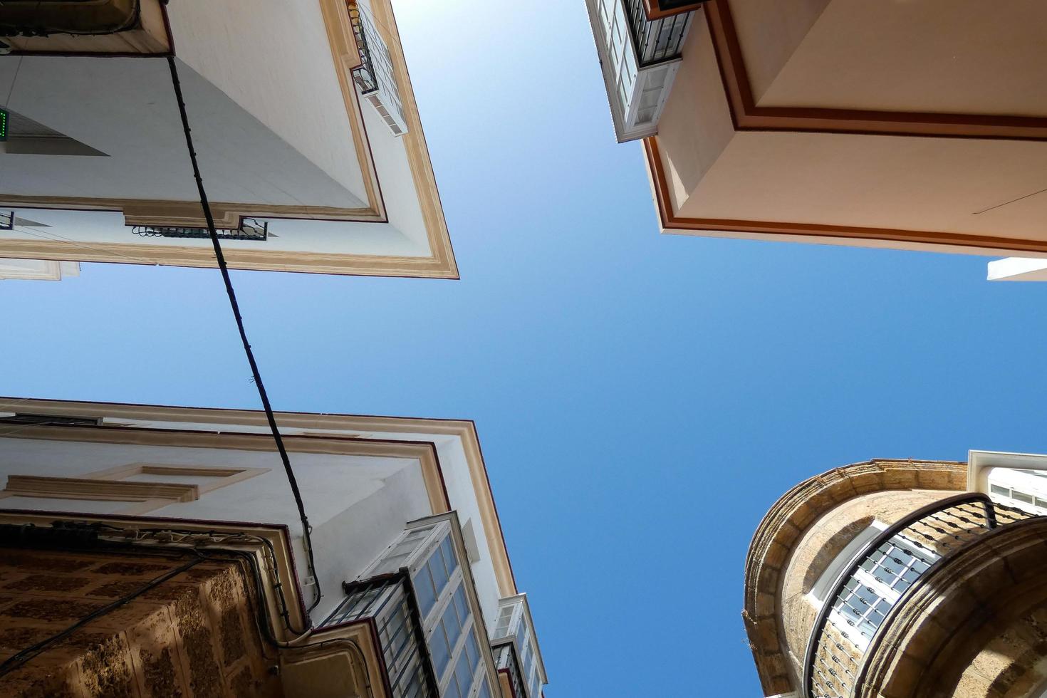 Narrow streets of the old town of Cadiz, southern Spain photo