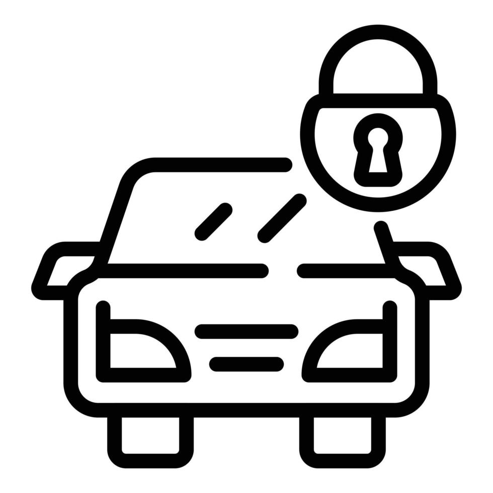 Liability car icon, outline style vector