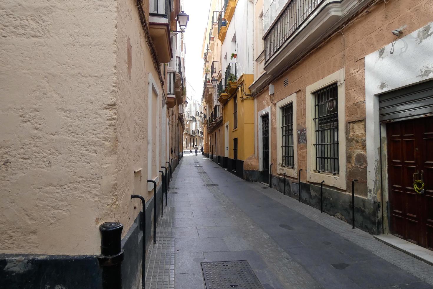 Narrow streets of the old town of Cadiz, southern Spain photo