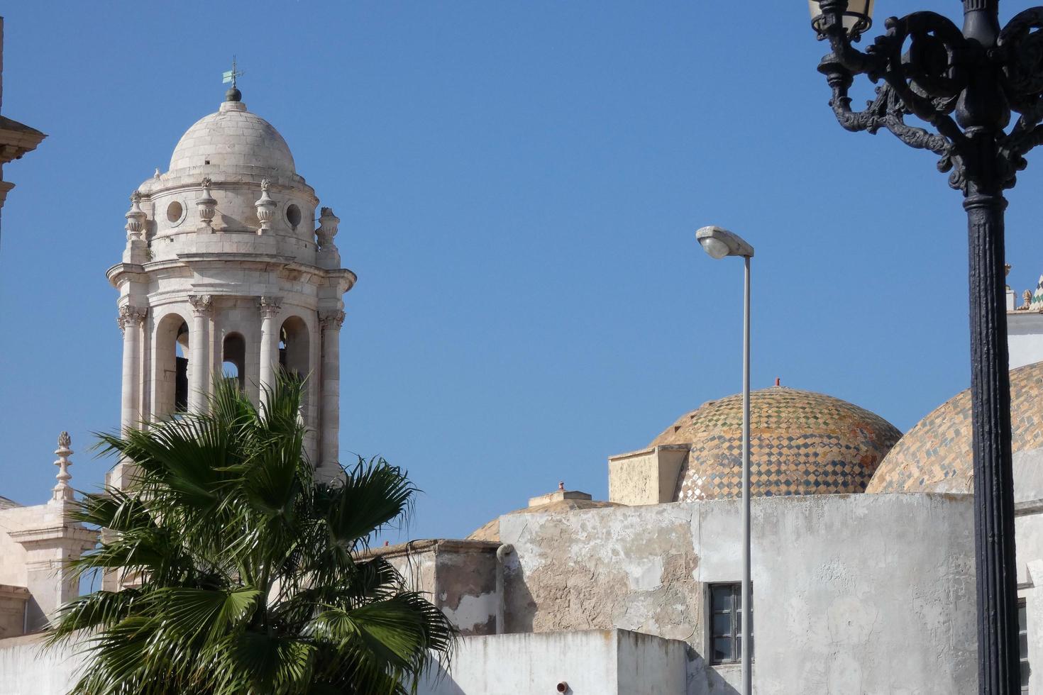 Narrow streets of the old town of Cadiz, southern Spain photo