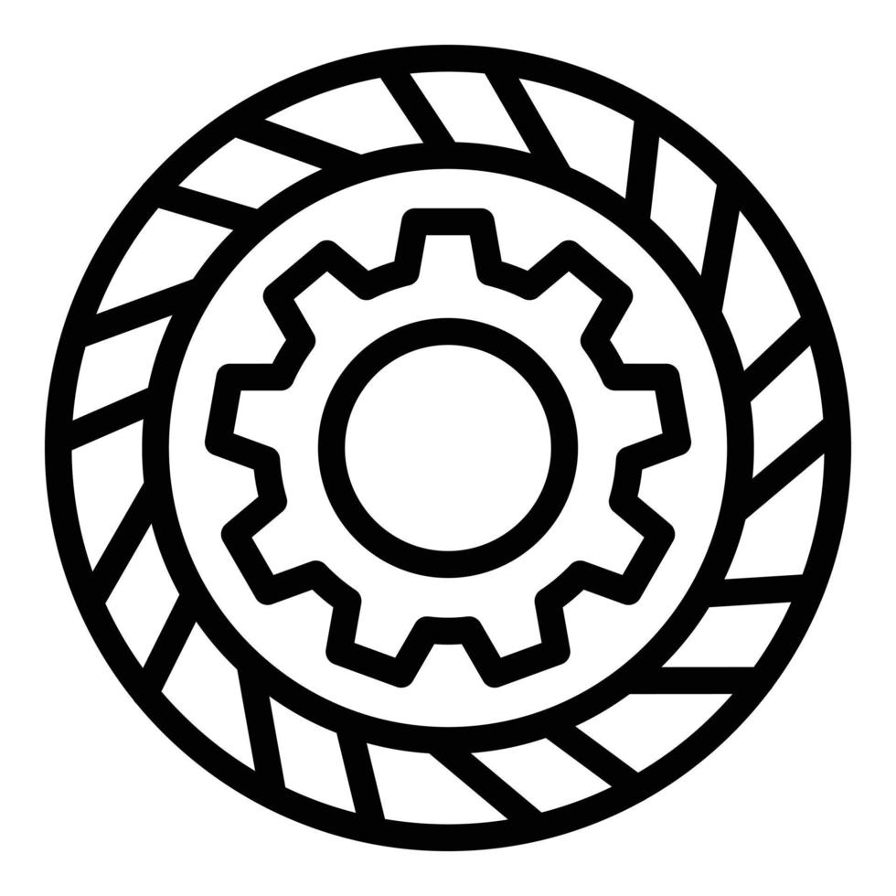 Repair car clutch icon, outline style vector