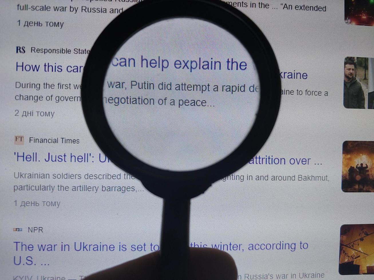 KIEV, UKRAINE - DECEMBER 10, 2022 Overview of news about the war in Ukraine photo