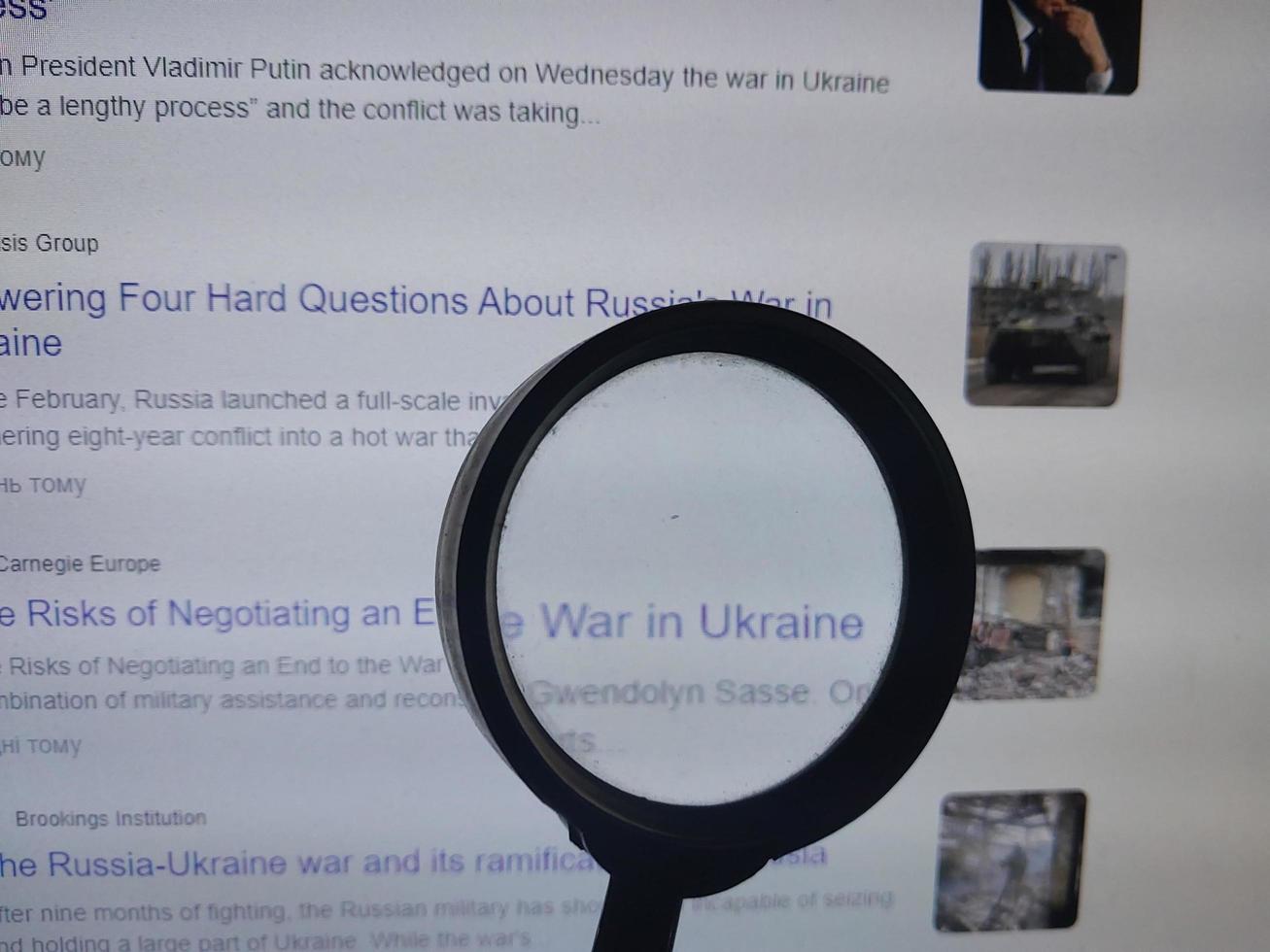 KIEV, UKRAINE - DECEMBER 10, 2022 Overview of news about the war in Ukraine photo