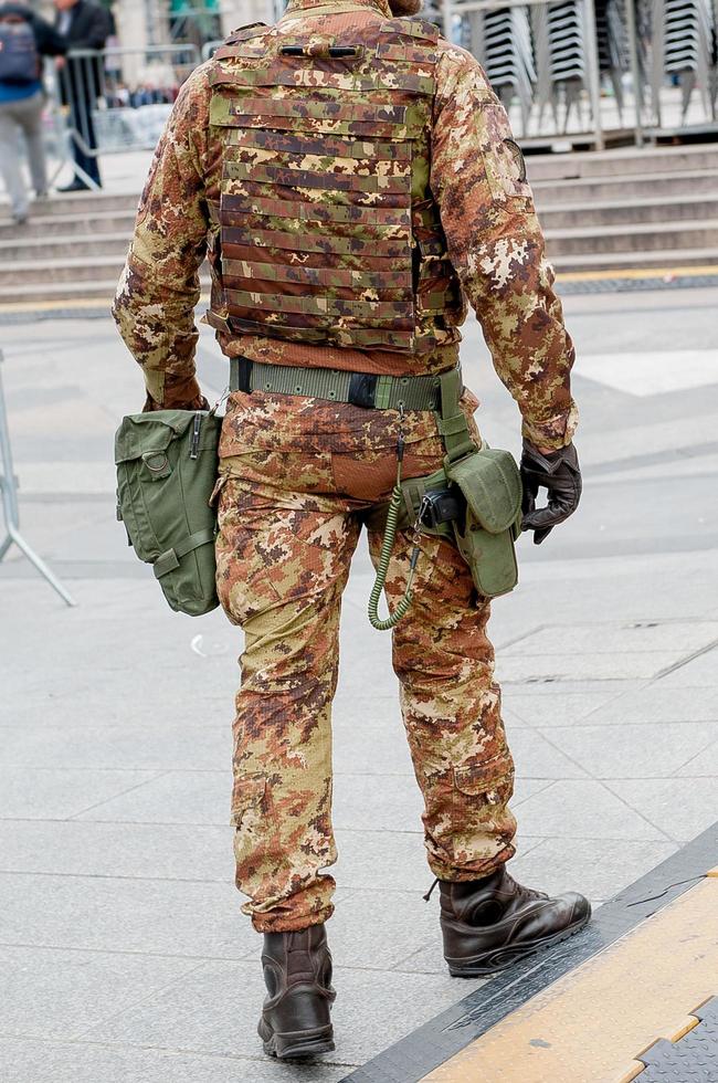 Policeman on anti-terrorist patrol photo