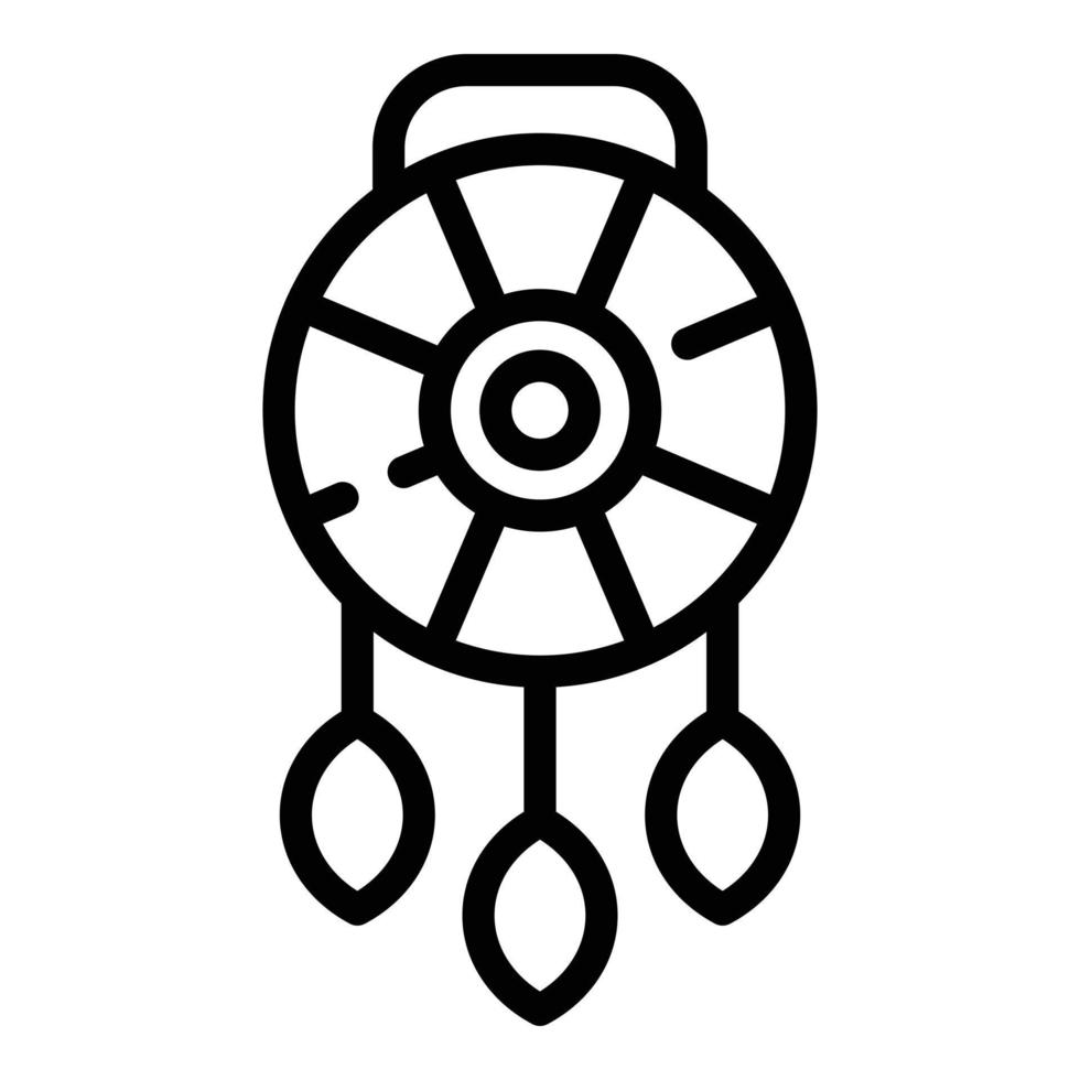 Dreams catcher icon, outline style vector