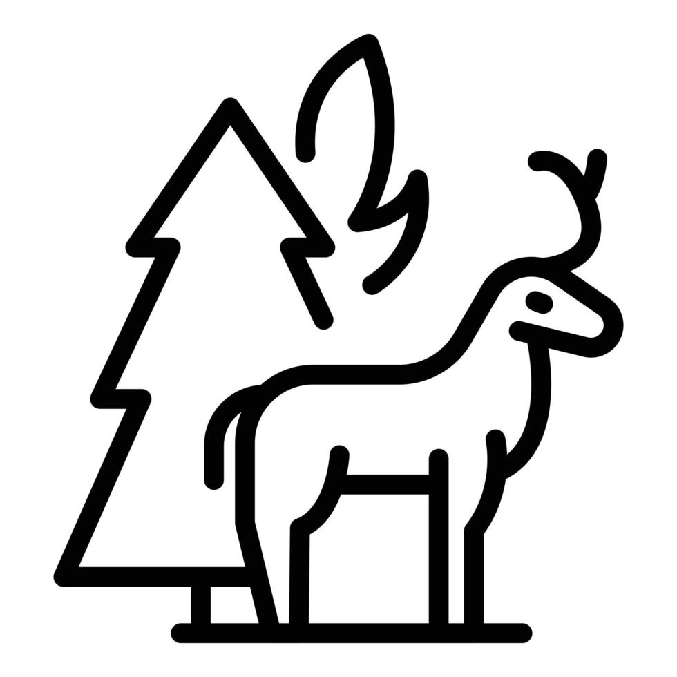 Forest flames icon, outline style vector