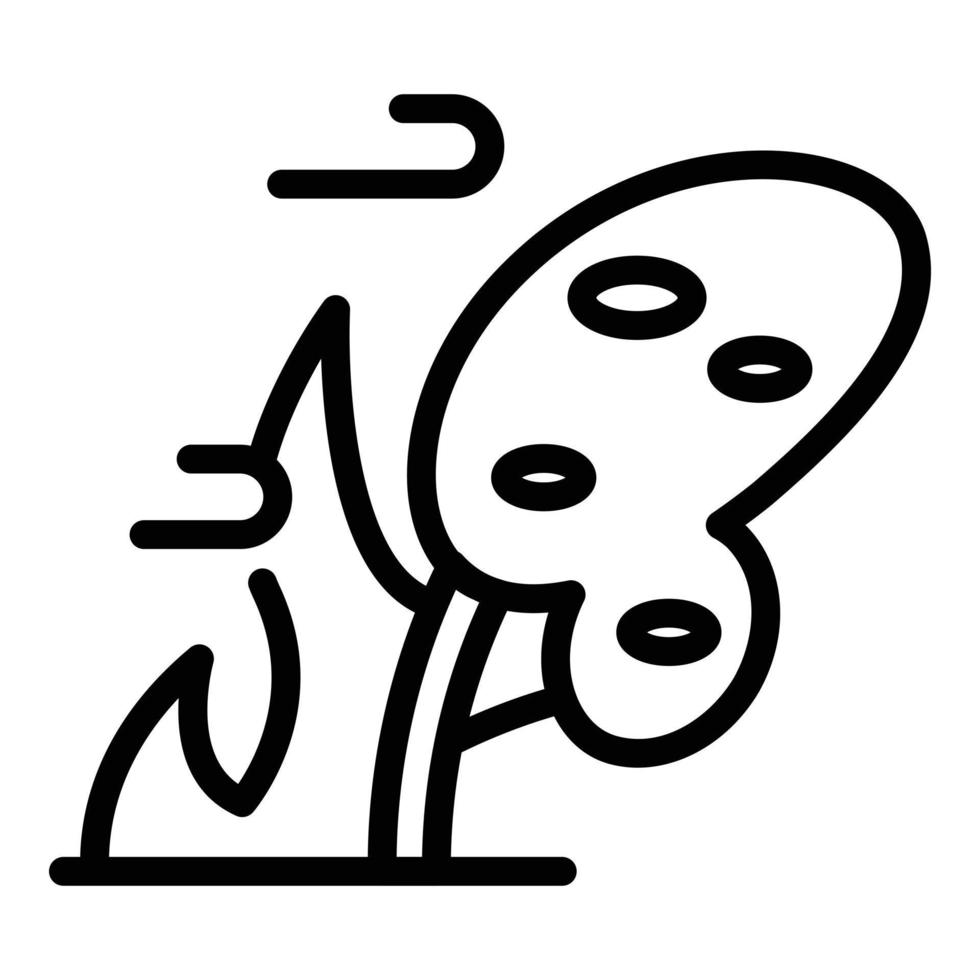 Burn forest icon, outline style vector