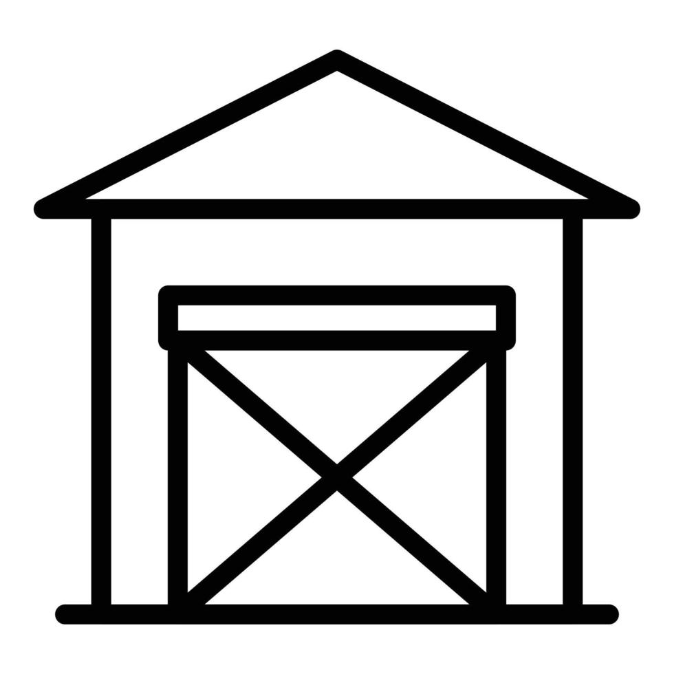 icono de barra de rancho, estilo de contorno vector