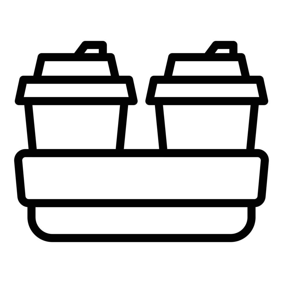 Coffee to go icon, outline style vector