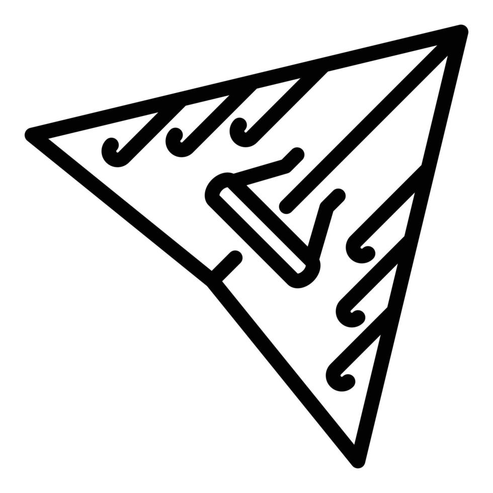 Adventure gliding icon, outline style vector