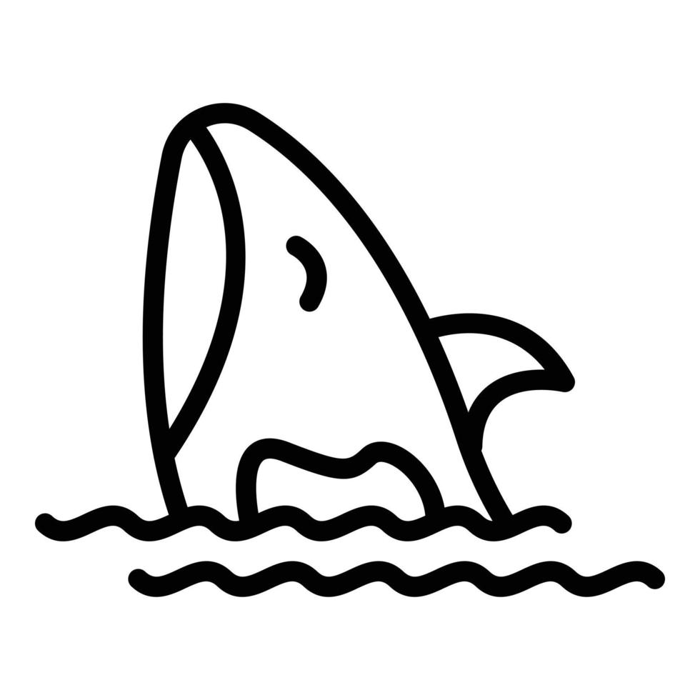 Aquatic orca killer icon, outline style vector
