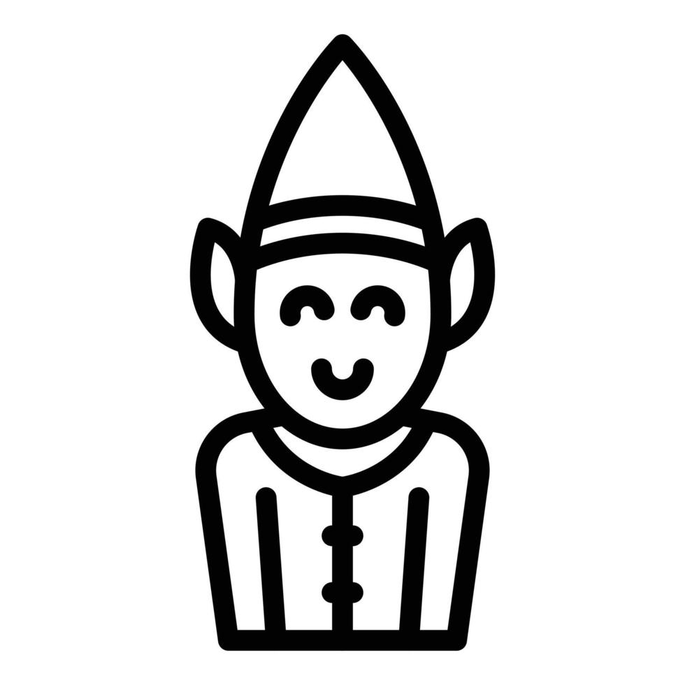 Garden midget icon, outline style vector