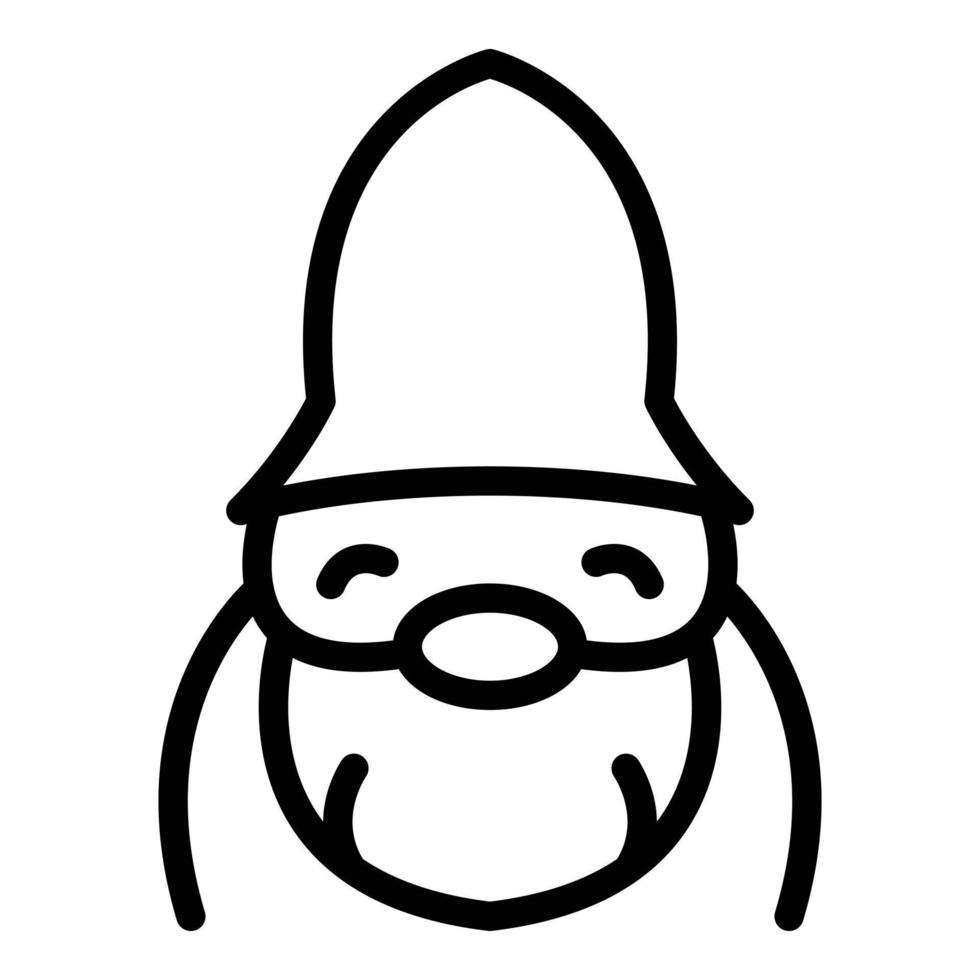 Dwarf icon, outline style vector
