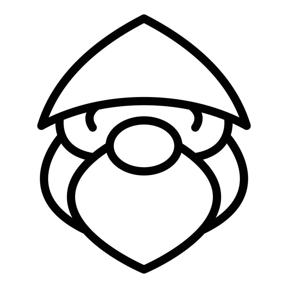 Garden gnome icon, outline style vector