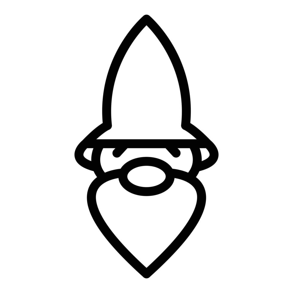 Garden dwarf icon, outline style vector