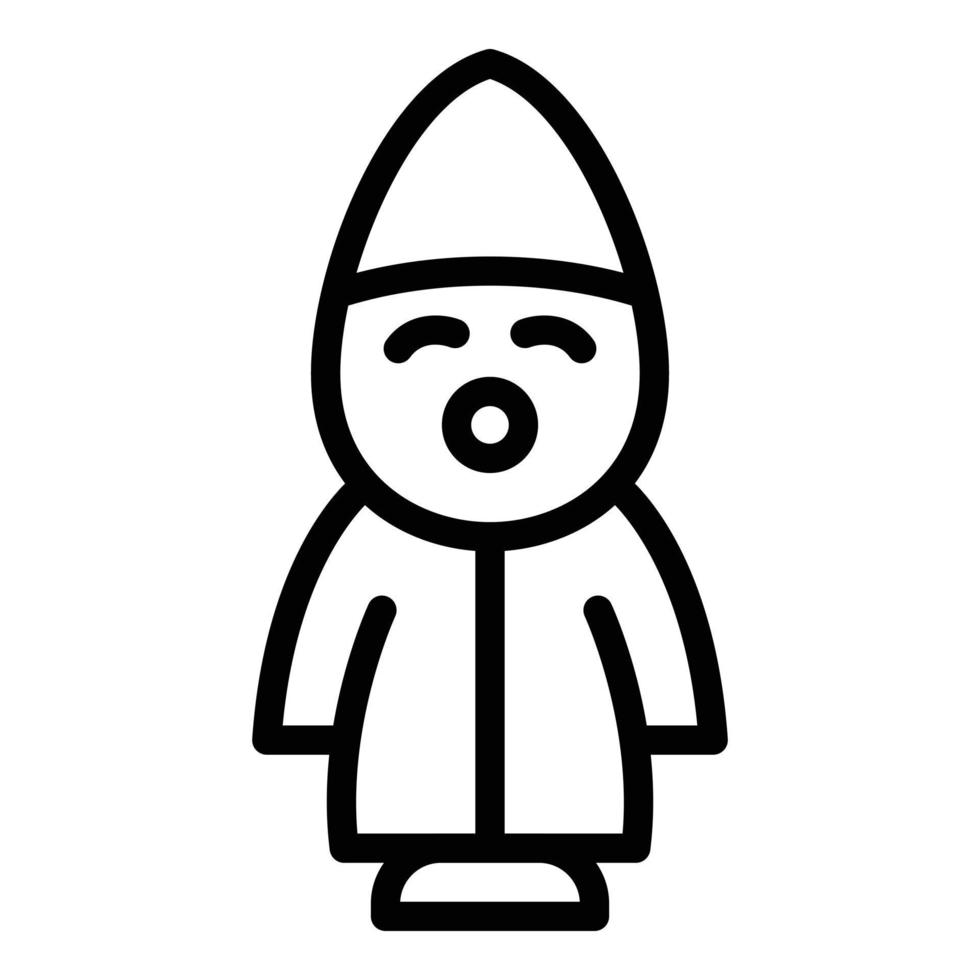 Figurine midget icon, outline style vector