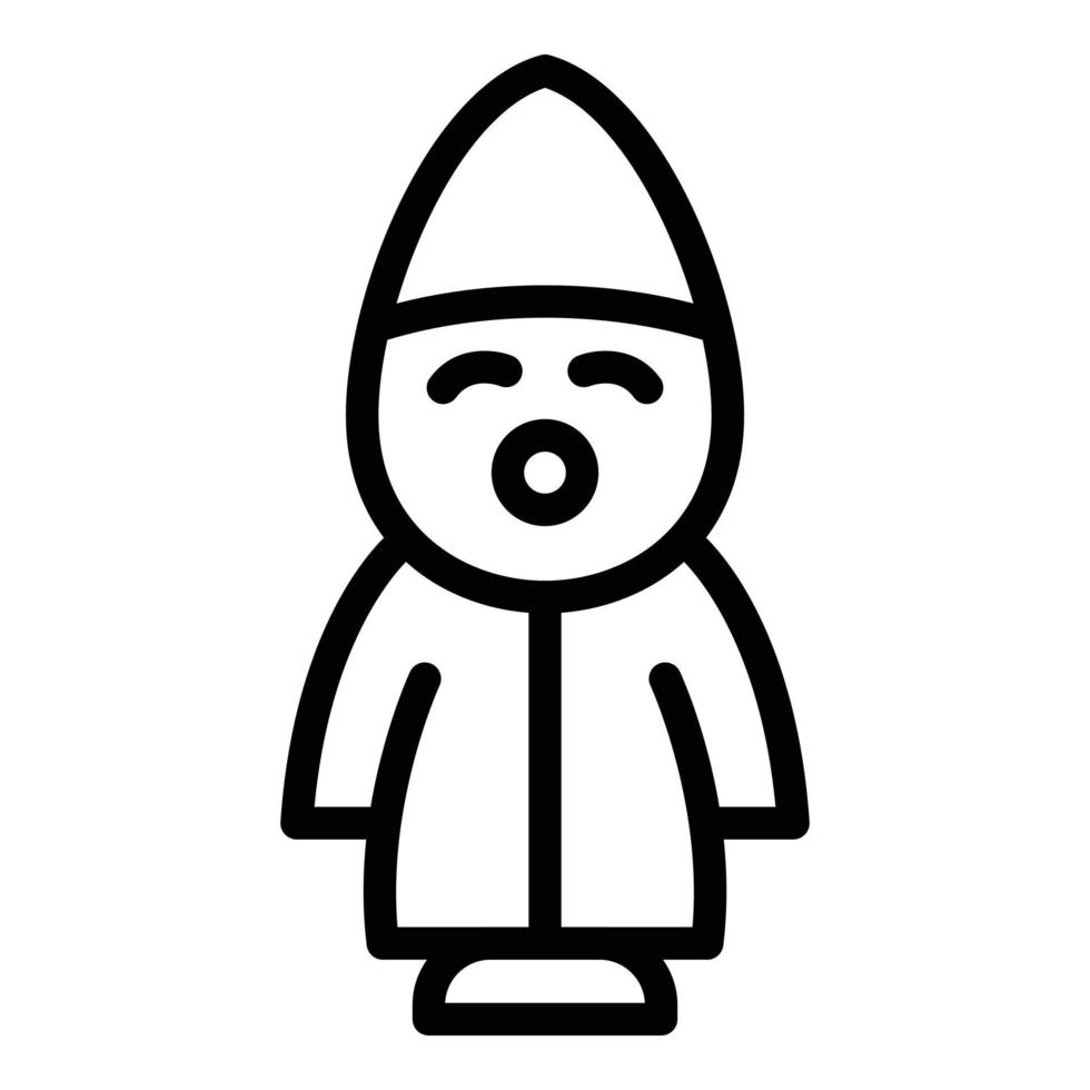 Figurine midget icon, outline style vector