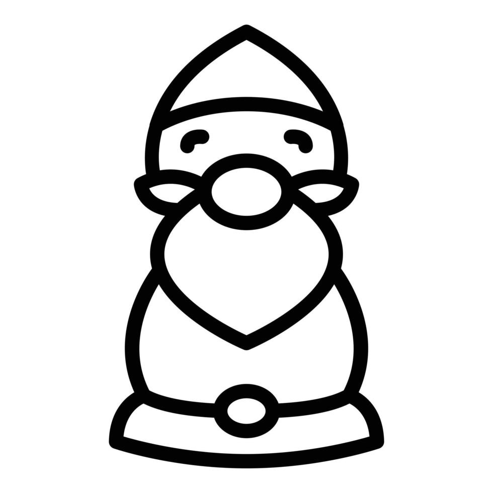 Farm gnome icon, outline style vector