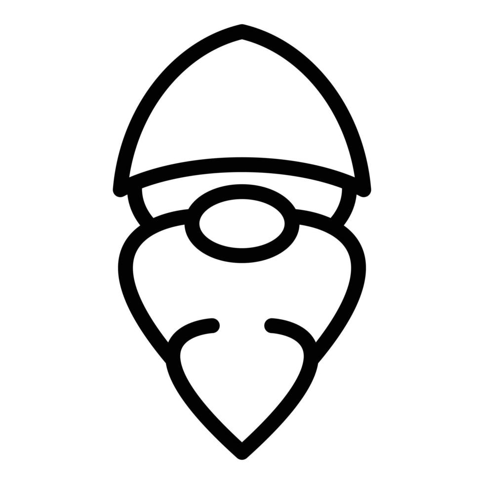 Gnome icon, outline style vector