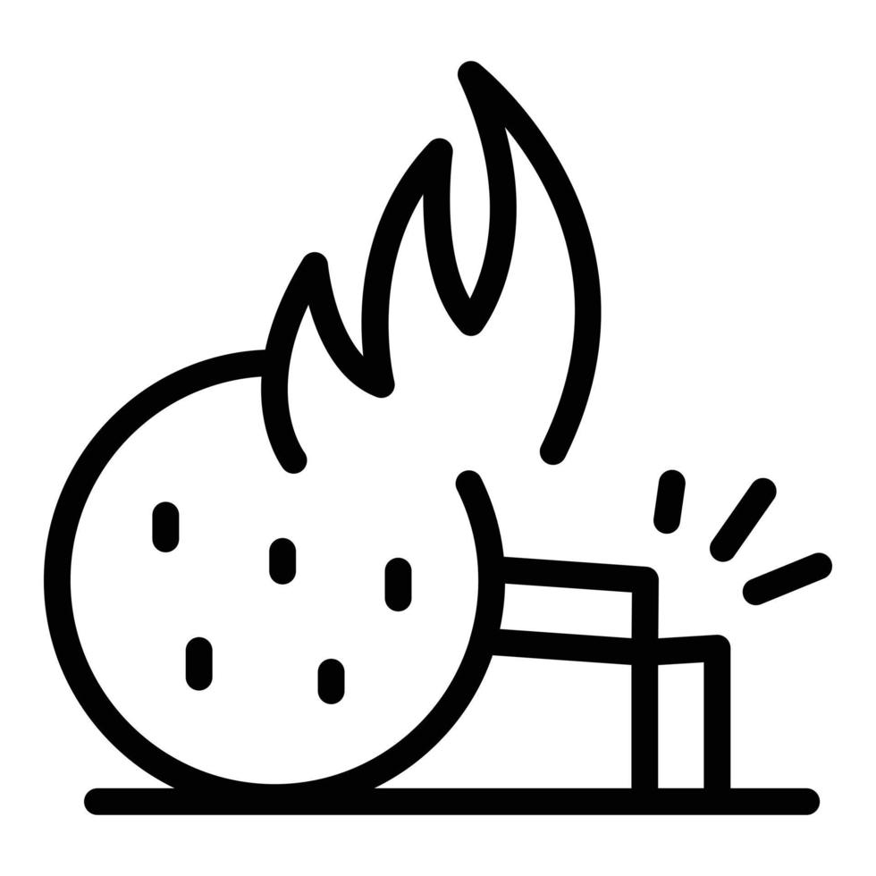 Forest combustion icon, outline style vector