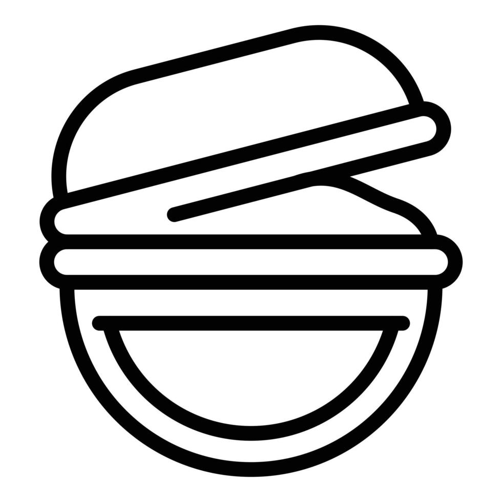 School meal icon, outline style vector