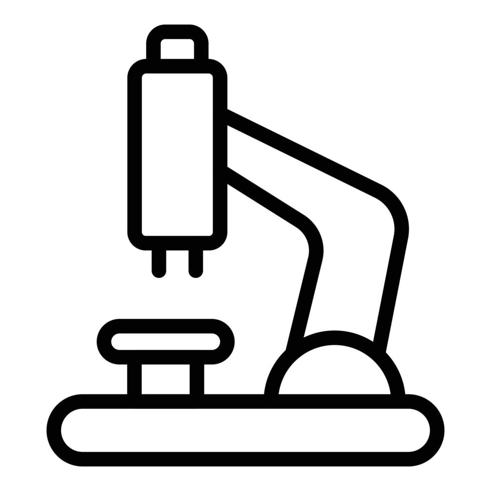 Microscope research icon, outline style vector